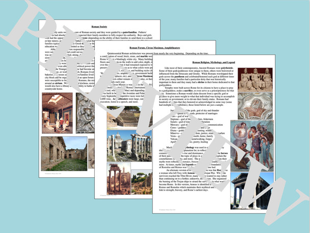 Rome as a Republic PowerPoint and Stations with Note Guide and Activities