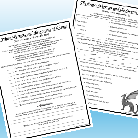 The Prince Warriors Novel Study Bundle