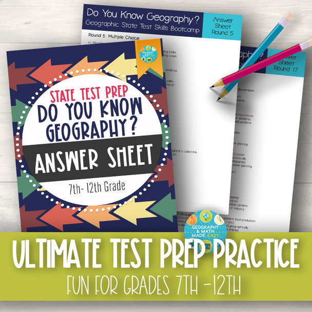 Ultimate Geography Test Prep: 179 Questions, 20 Rounds of Practice, Test-Taking