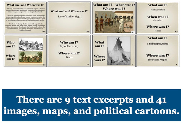 Texas History Cumulative Review Game Regions of Texas to the Republic of Texas
