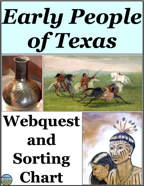 The Early People of Texas Webquest and Sorting Chart Activity