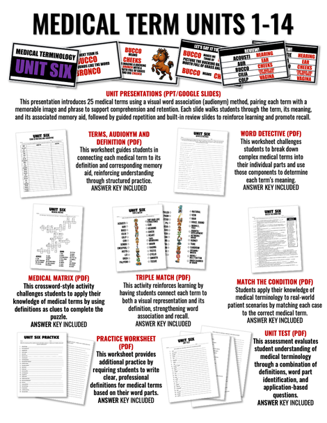 MEDICAL TERMINOLOGY COMPLETE COURSE BUNDLE