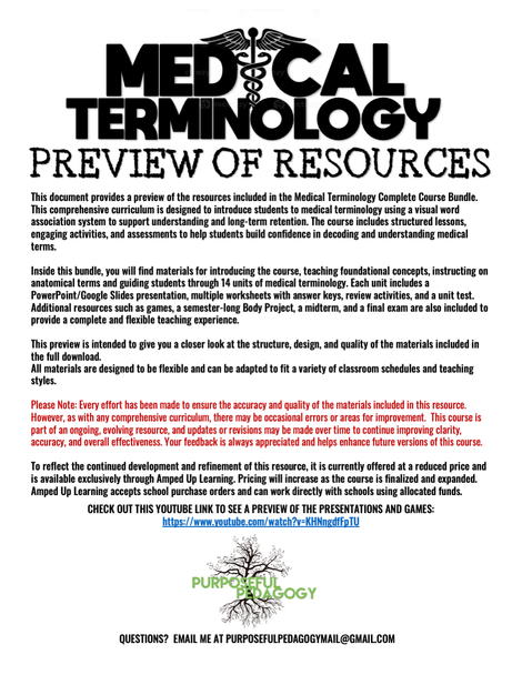 MEDICAL TERMINOLOGY COMPLETE COURSE BUNDLE