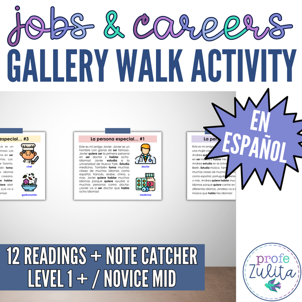 12 Spanish Jobs & Careers Readings - Gallery Walk Activity
