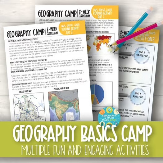 World Geography Basics 1-Week Camp | Introduction to Geography Basics Map Skills