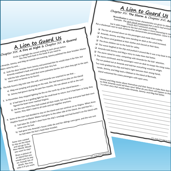 A Lion to Guard Us Novel Study