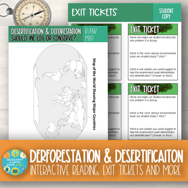 Desertification, Deforestation, and Savannization Around the World | Includes PP