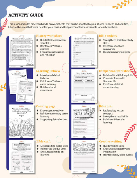 Unit Study | Yeshua and the Sabbath Workbook (Grades 3-6)