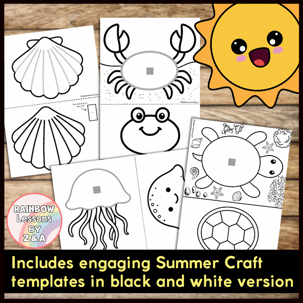 Summer Crafts | Ocean Animal Craft | Crab Craft | Turtle Craft | Jellyfish Craft