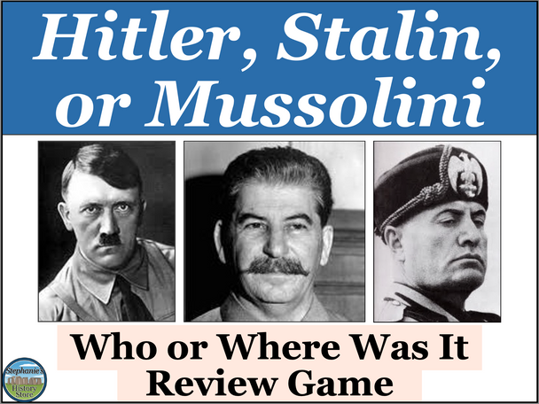 Europe Between the Wars Review Game Rise of Totalitarian Leaders Activity