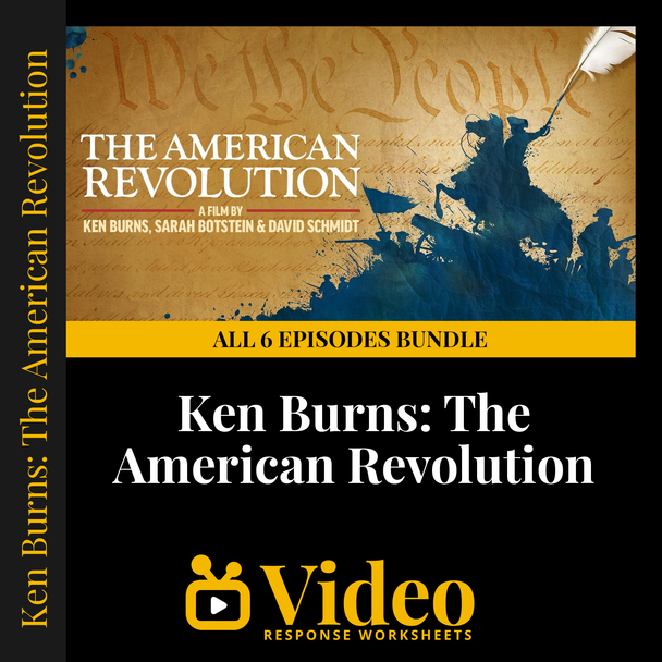 Ken Burns American Revolution - All 6 Episodes Bundle - Worksheets & Keys
