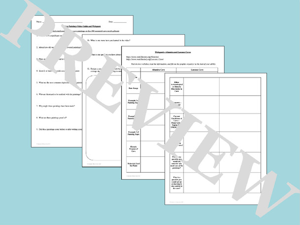 Paleolithic Age and Neolithic Period Activities Bundle