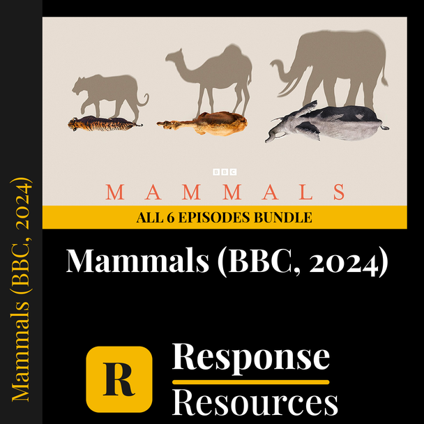 Mammals (BBC, 2024) Complete Series Bundle - All 6 Episodes Worksheets & Keys