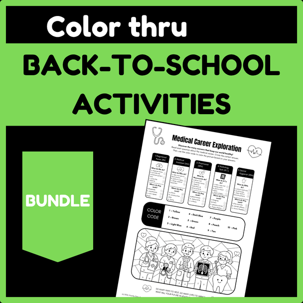 Color thru Back-to School Activities