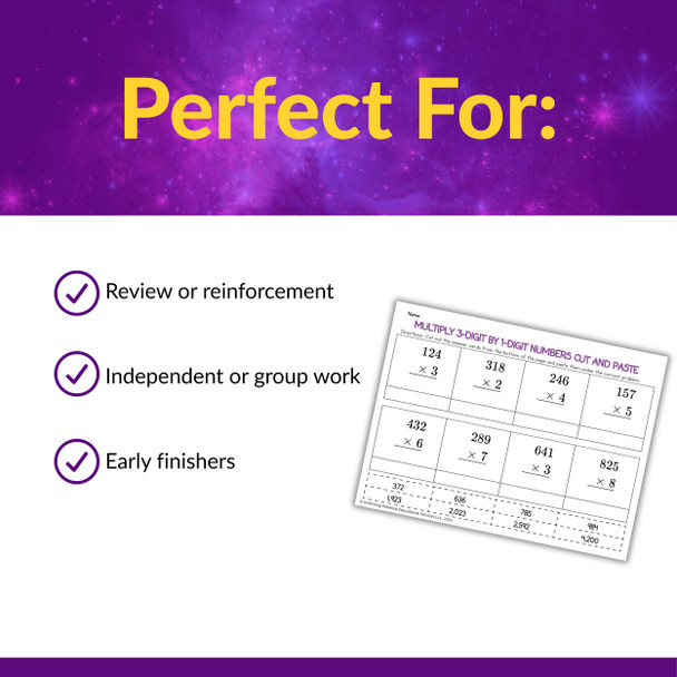 Leveled Multi-Digit Multiplication Cut and Paste Activities | 3rd 4th 5th Grade