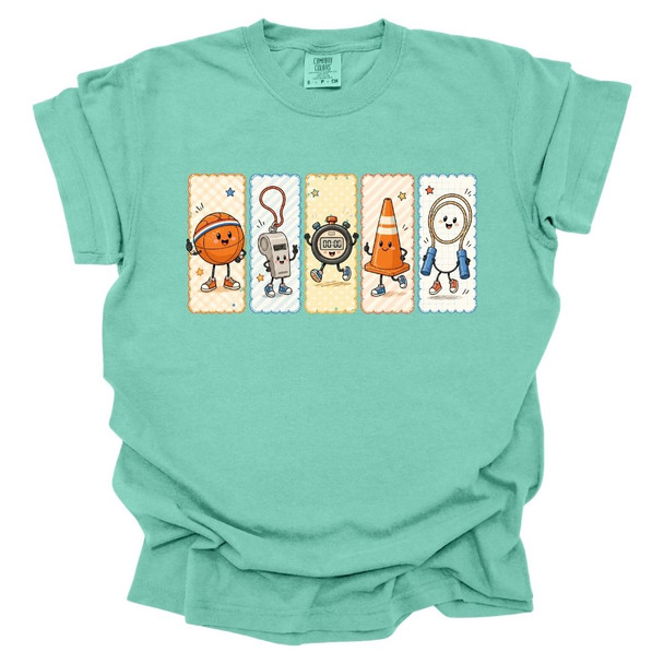 PE Characters - PE teacher T-shirt - Comfort Colors 