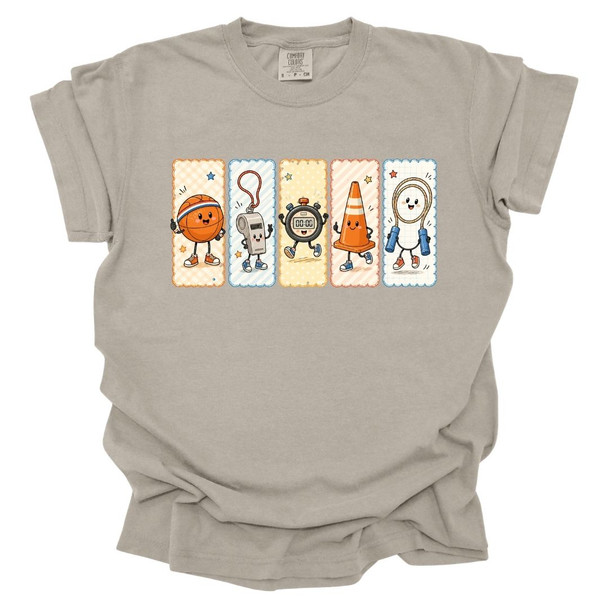 PE Characters - PE teacher T-shirt - Comfort Colors 