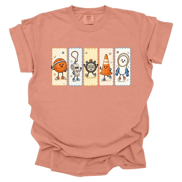 PE Characters - PE teacher T-shirt - Comfort Colors 
