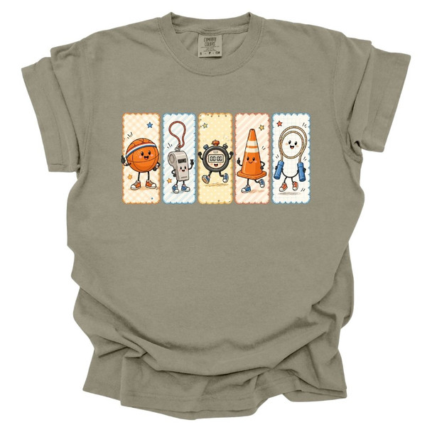 PE Characters - PE teacher T-shirt - Comfort Colors 