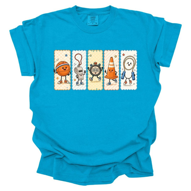 PE Characters - PE teacher T-shirt - Comfort Colors 