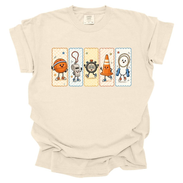 PE Characters - PE teacher T-shirt - Comfort Colors 