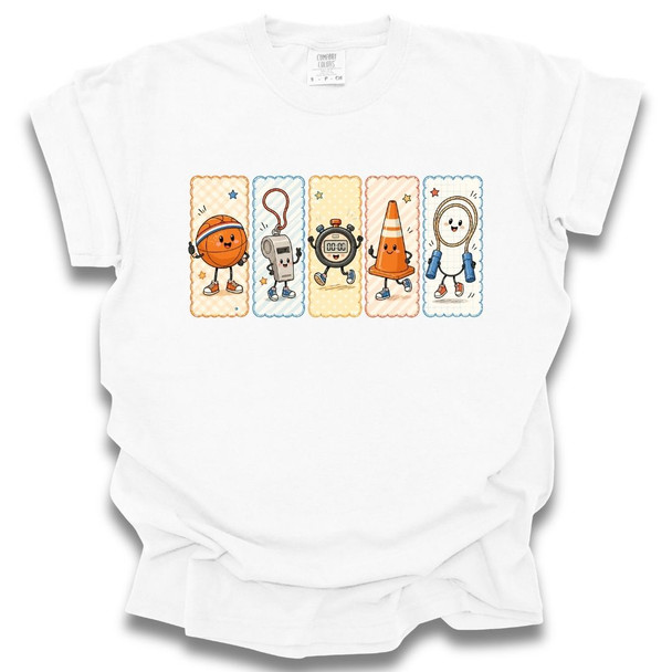 PE Characters - PE teacher T-shirt - Comfort Colors 