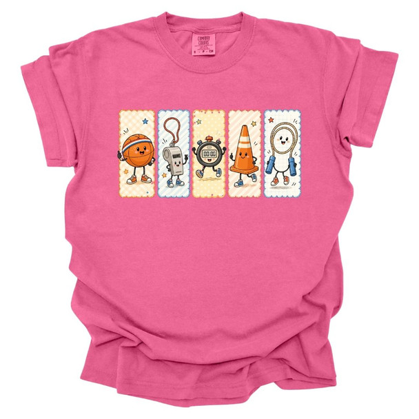PE Characters - PE teacher T-shirt - Comfort Colors 