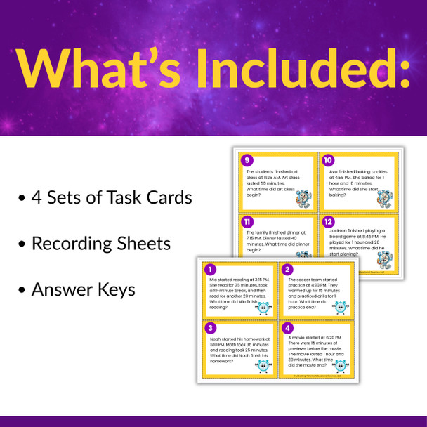 Time Activities Bundle | Telling Time & Elapsed Time | Grades 2 - 4