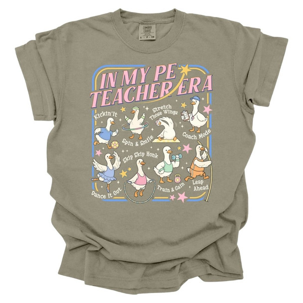 In My PE Teacher Era Geese - PE Teacher T-Shirt- Comfort Colors