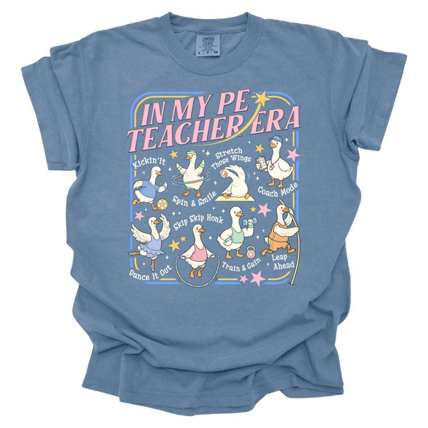 In My PE Teacher Era Geese - PE Teacher T-Shirt- Comfort Colors