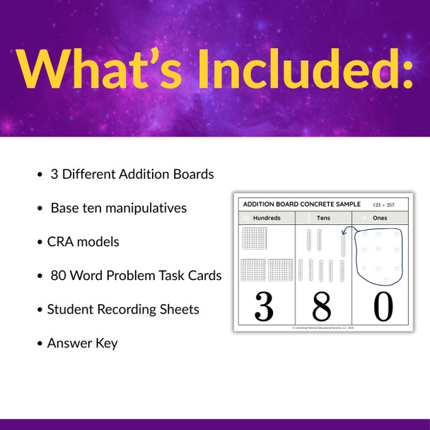 Multi-Digit Addition with Regrouping Word Problem Task Cards - Grades 2 and 3