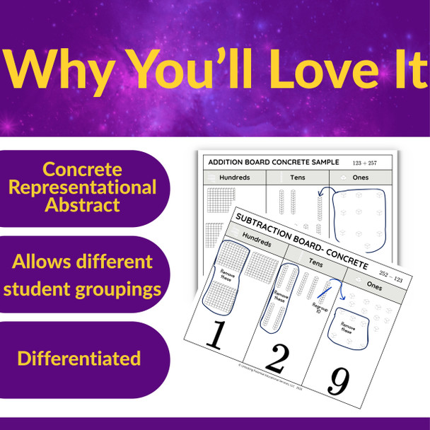 Multi-Digit Addition and Subtraction Activities Bundle for 2nd and 3rd Grade