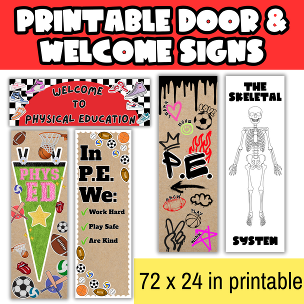 PE Printable Banners | Viral Banner Templates 