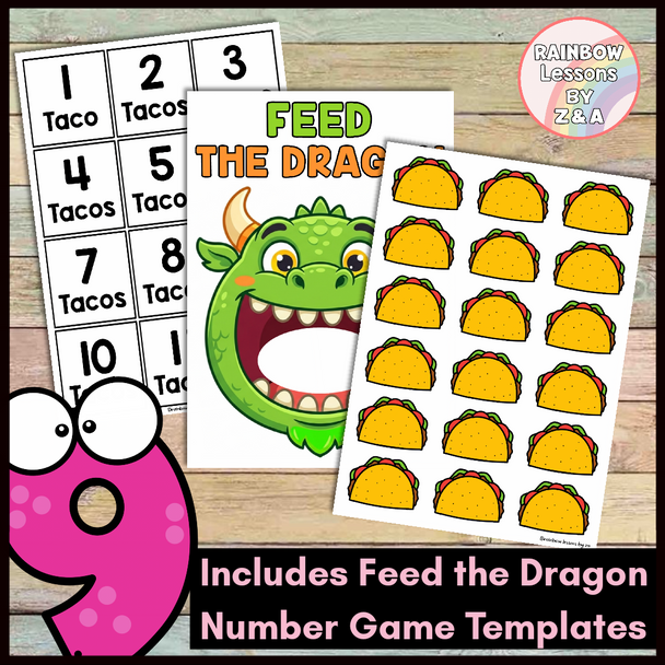 Feed the Dragon | Shapes Activities | Number Games | Dragons Love Tacos Activity
