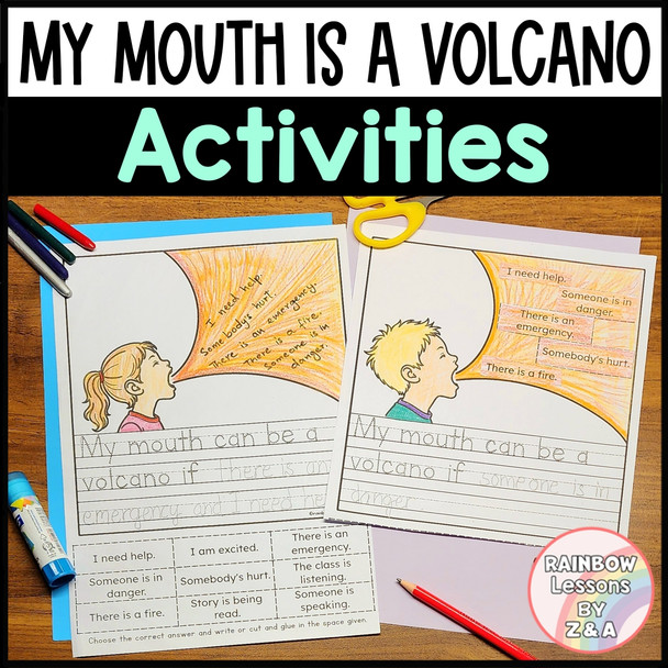 My Mouth is a Volcano Craft | My Mouth is a Volcano Activities | Back to School