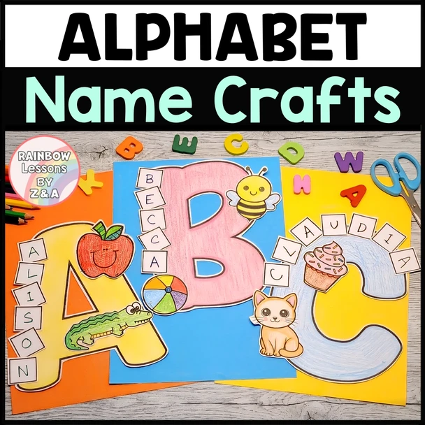 Name Craft Kindergarten | Back to School Activities | Alphabet Letter Craft