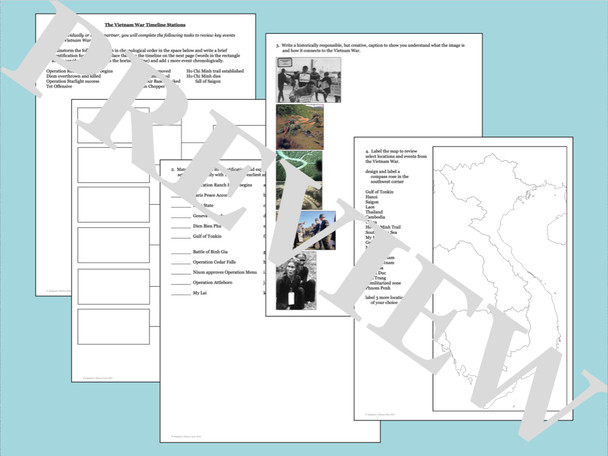 The Vietnam War DBQ and Activities Bundle
