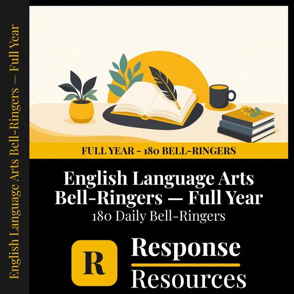 English Language Arts Bell Ringers FULL YEAR - 180 Warm-Ups (Grades 6-8)