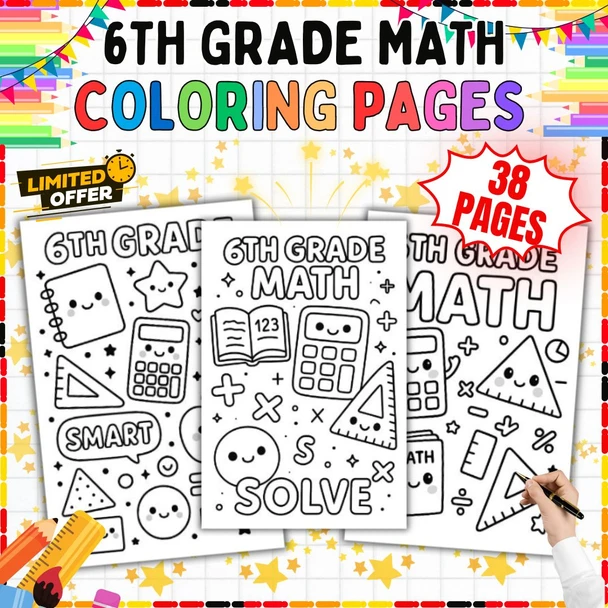 38 Printable Coloring Pages | 6th grade math coloring pages 2