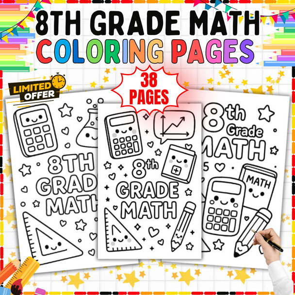 38 Printable Coloring Pages | 8th grade math coloring pages