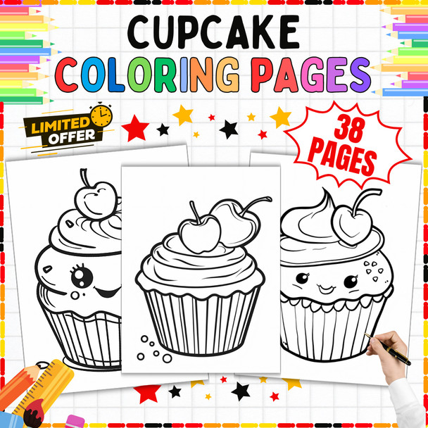 38 Printable Coloring Pages | cupcake coloring pages