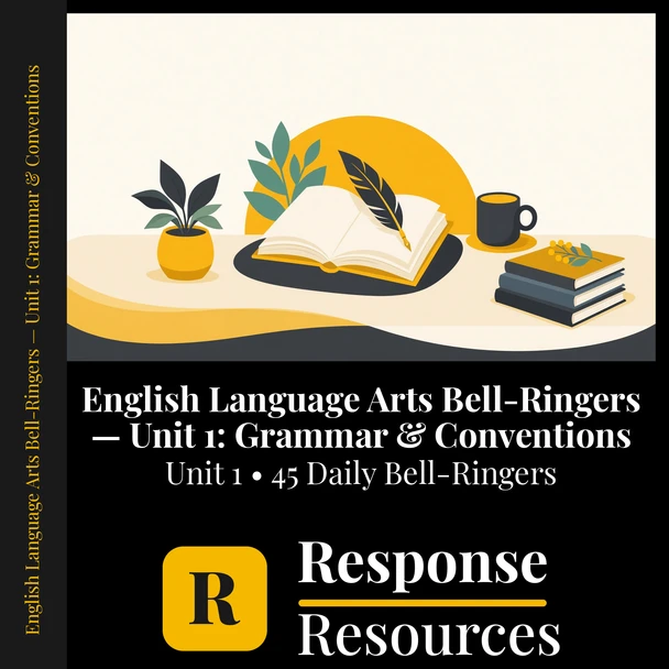 English Language Arts Bell Ringers Unit 1 - 45 Warm-Ups (Grades 6-8)