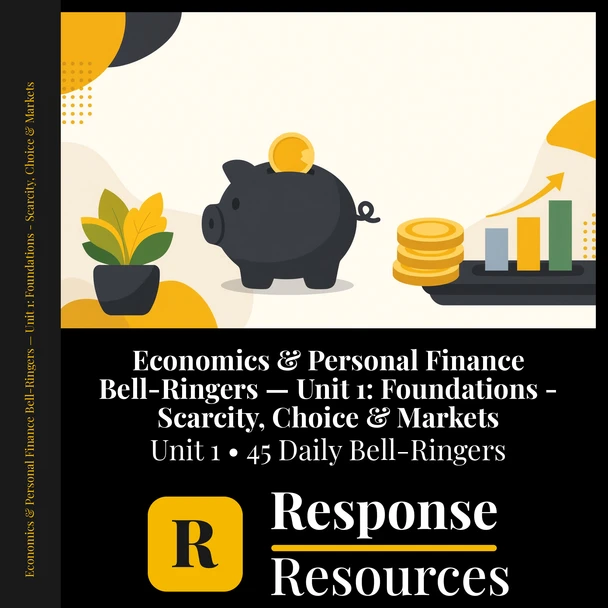 Economics & Personal Finance Bell Ringers Unit 1 - 45 Warm-Ups (Grades 9-12)