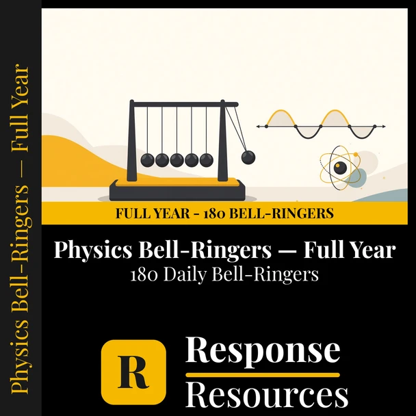 Physics Bell Ringers FULL YEAR - 180 Daily Warm-Ups (Grades 9-12)