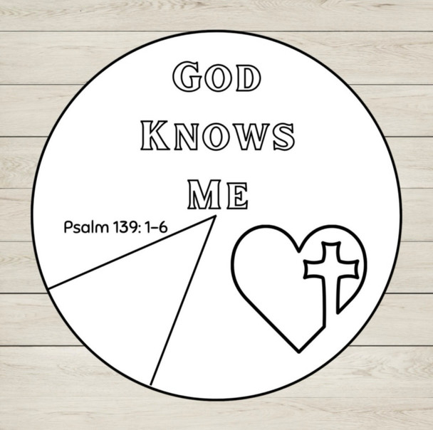 FREE Psalm 139:1–6 Bible Craft Activity | God Knows Me Coloring Wheel