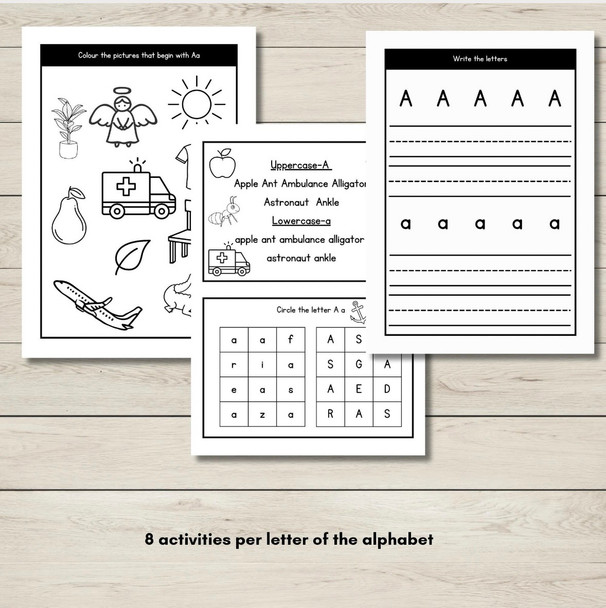 Alphabet Worksheets Activity Pack | Letter of the Week Activities | Trace, Write & Sounds
