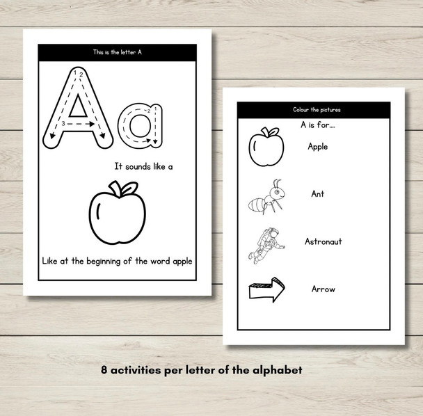 Alphabet Worksheets Activity Pack | Letter of the Week Activities | Trace, Write & Sounds