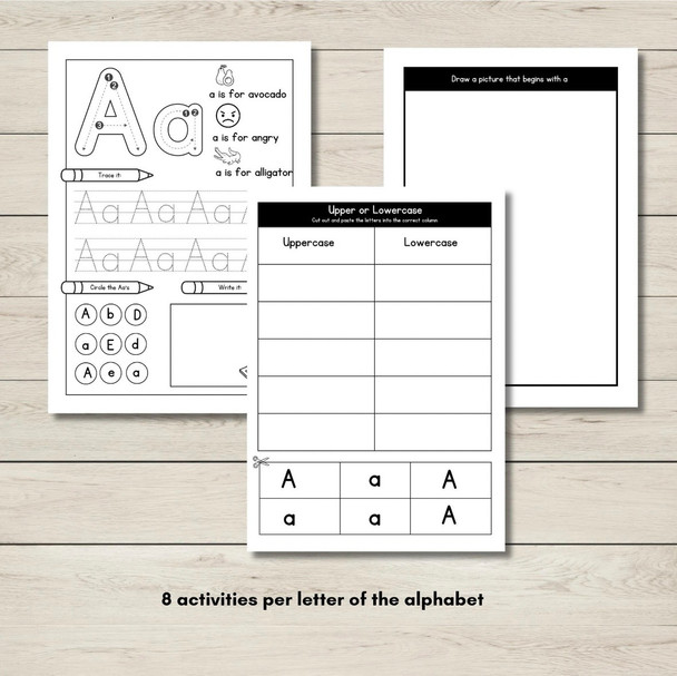 Alphabet Worksheets Activity Pack | Letter of the Week Activities | Trace, Write & Sounds