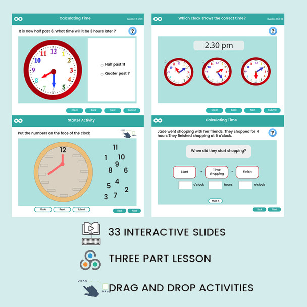Telling Time Kindergarten - 33 Slides