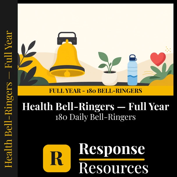 Health Bell Ringers FULL YEAR - 180 Daily Warm-Ups (Grades 6-12)